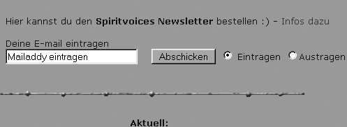 Screenshot vom Knistern in Graustufen
